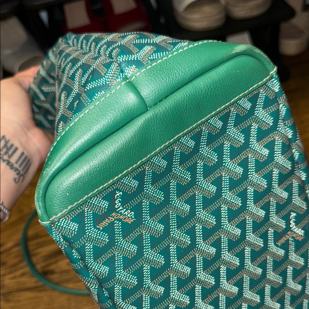 Goyard Green Teal St. Louis Tote - Picture 3 of 6